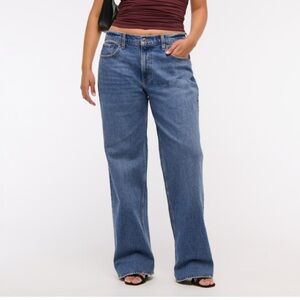 Abercrombie & Fitch Blue Flare Wide Leg Jeans THE BAGGY